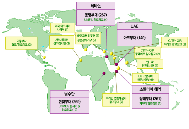 한국군 해외파견 현황