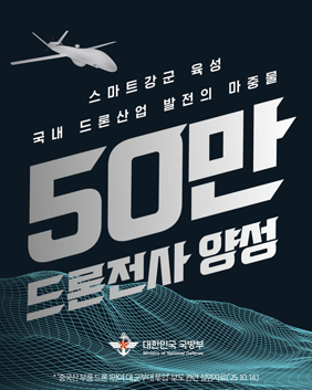 스마트강군 육성 국내 드론산업 발전의 마중물 50만 드론전사 양성 대한민국 국방부 중국산 부품 드론 1만여 대 군부대 통합 보도 관련 설명자료(`25.10.14)