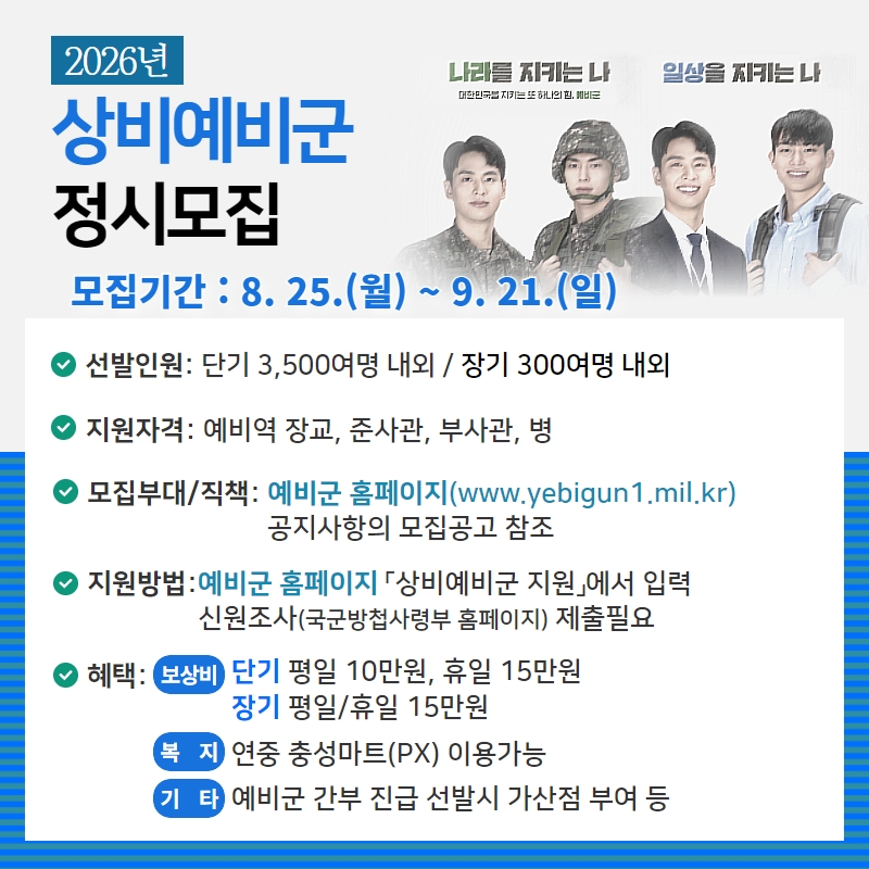 250820 26년 상비예비군 모집 카드뉴스.jpg 첨부 이미지
