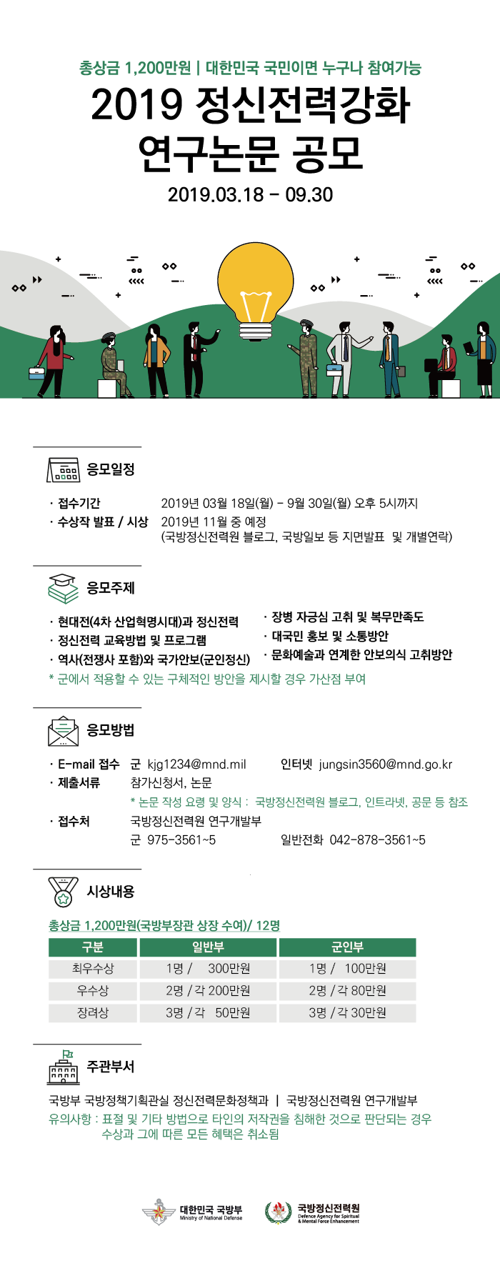 2019정신전력 강화 연구논문 공모전