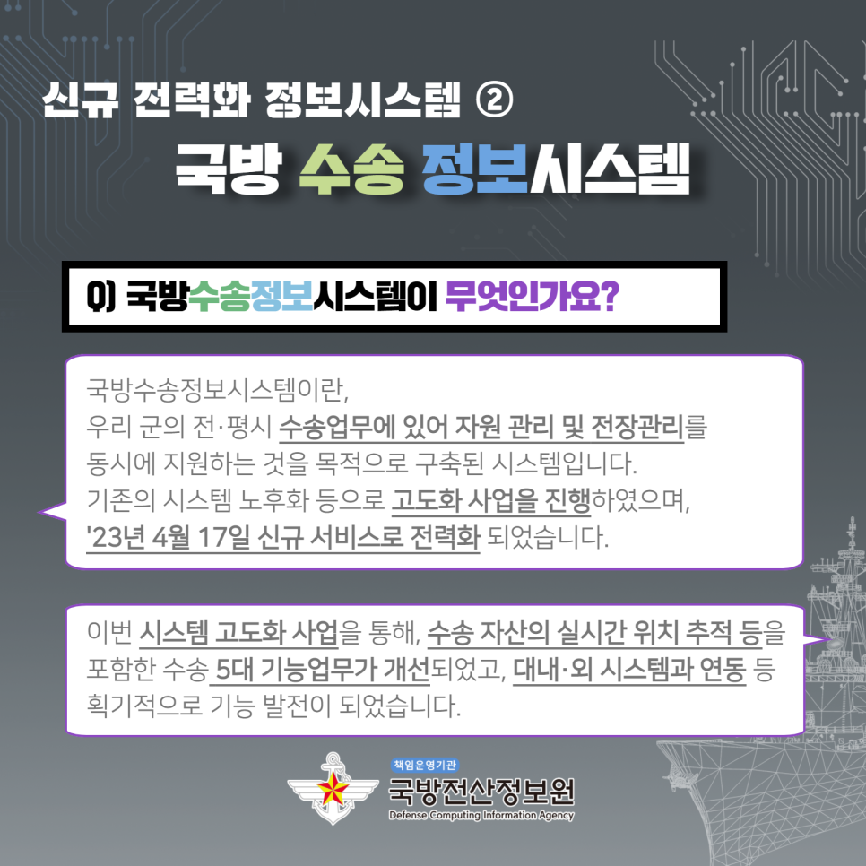 신규 전력화 국방정보시스템