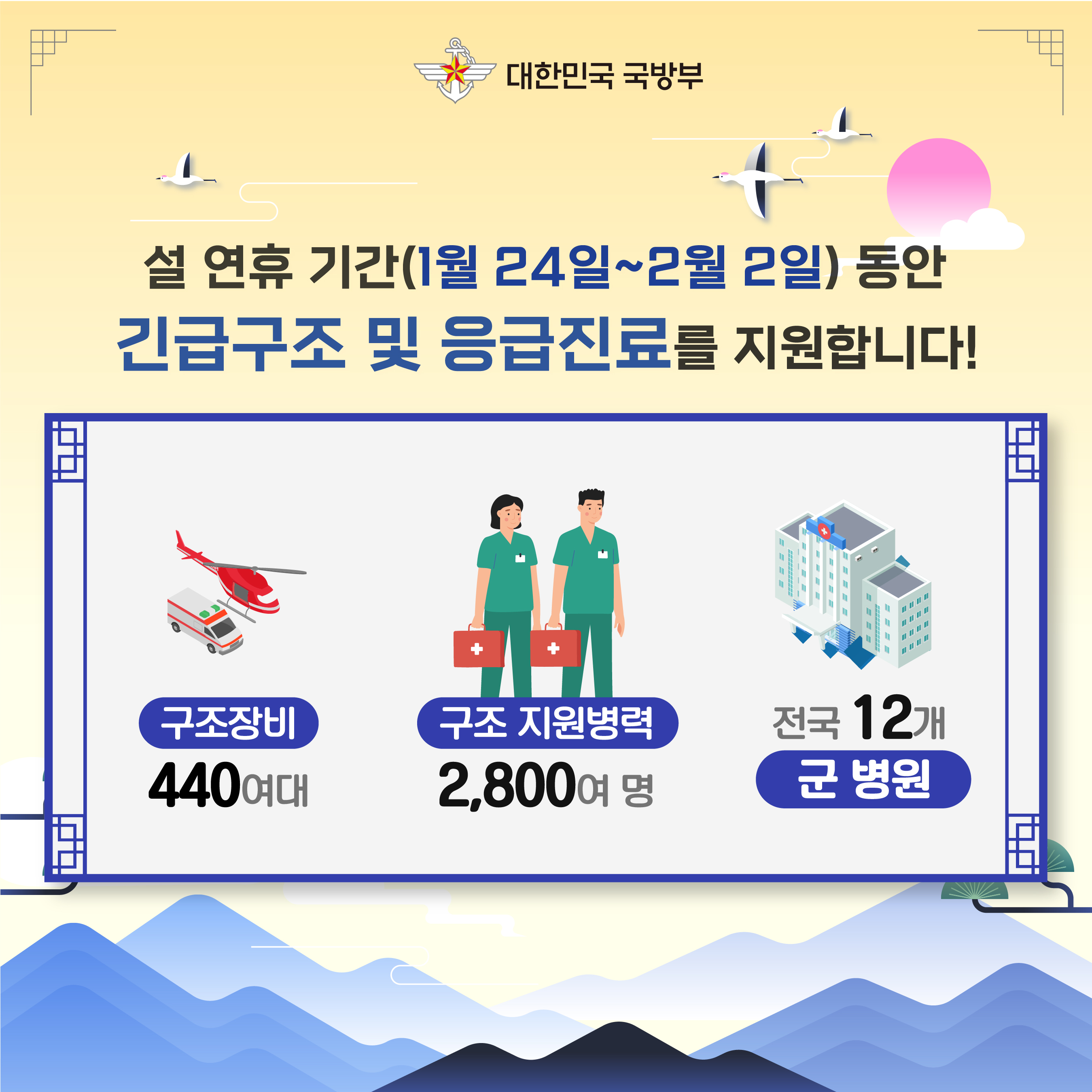 설 연휴 긴급구조 및 응급진료 카드뉴스