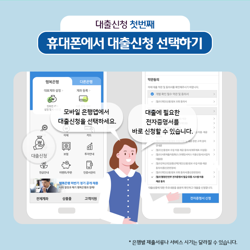 전자증명서 금융서비스