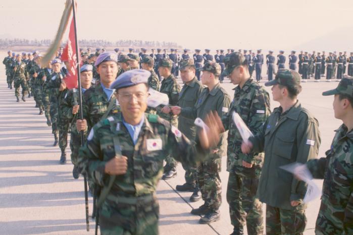 Soldiers of the second contingent of the Sangnoksu